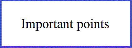 Important Points